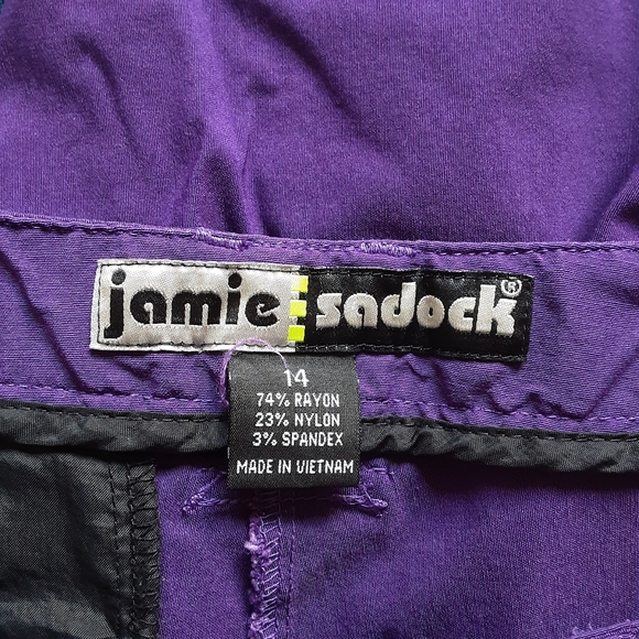 Jamie Sadock 4 Way Stretch Athletic Purple Capris - Picture 9 of 9